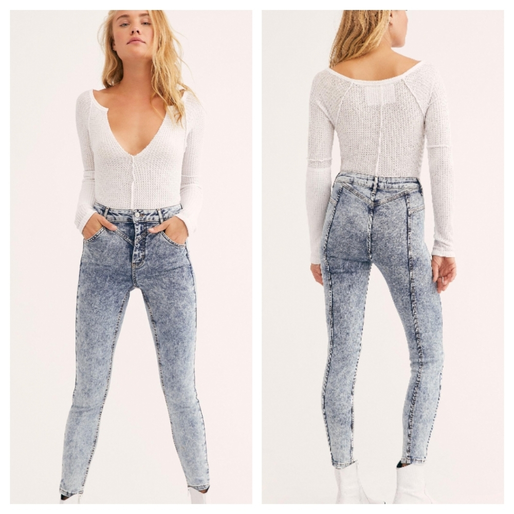 Riley Acid Washed Skinny Jeans
